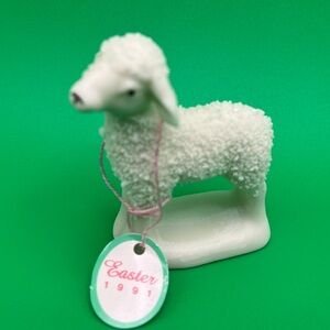 Bisque Porcelain Easter 1991 Lamb Figureine